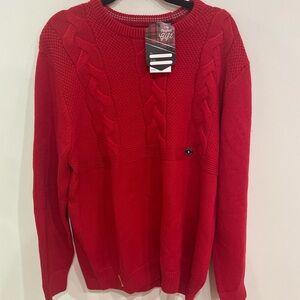 CHAPS Women Long Sleeve Crew Neck Knit Pullover Sweater Size Large Red